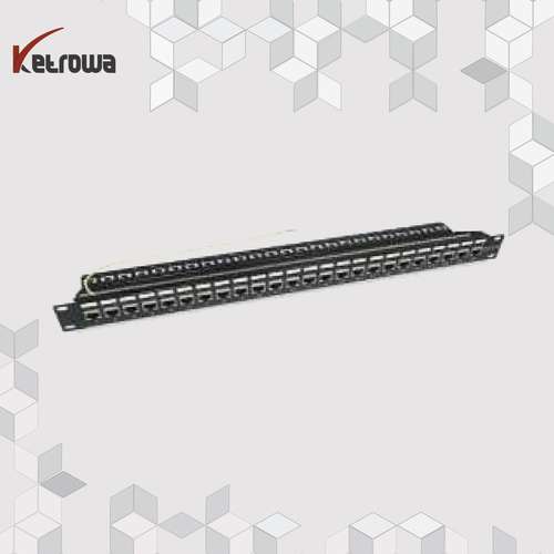 پچ پنل 24 پورت CAT6 STP شیلددار - آنلودد - تجهیزات شبکه مسی