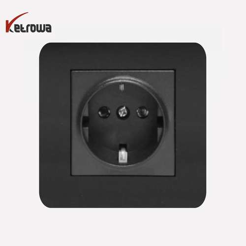 پریز برق ارت دار _ فریم شیشه مدل KNO