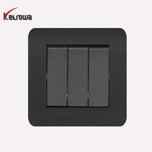 کلید مکانیکی 3 پل _ فریم شیشه مدل KNO