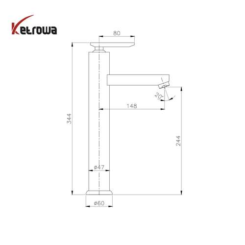 شیر روشویی پایه بلند - پروشات