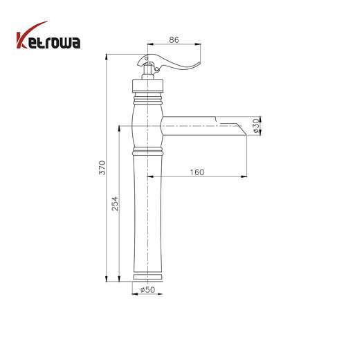 شیر روشویی پایه بلند - بامبو