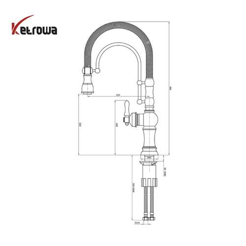 شیر ظرفشویی تک -  فنری گرانده تک کاره