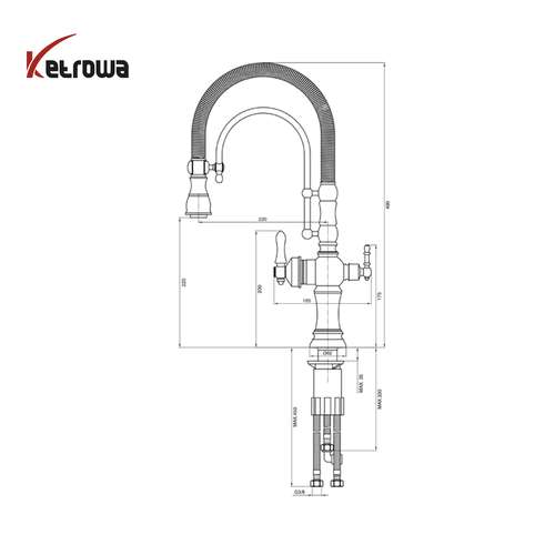 شیر ظرفشویی تک - فنری گرانده 2 کاره