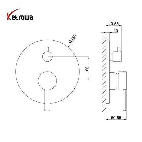 توکار - مارس( گرد) - حمام تیپ 1 (ملحقات شیرآلات)