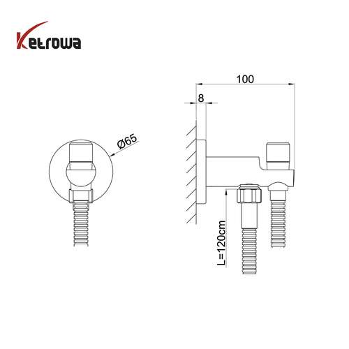 ملحقات شیرآلات توکار مارس(گرد) - توالت