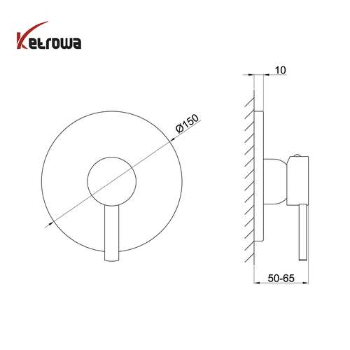 ملحقات شیرآلات توکار مارس(گرد) - توالت
