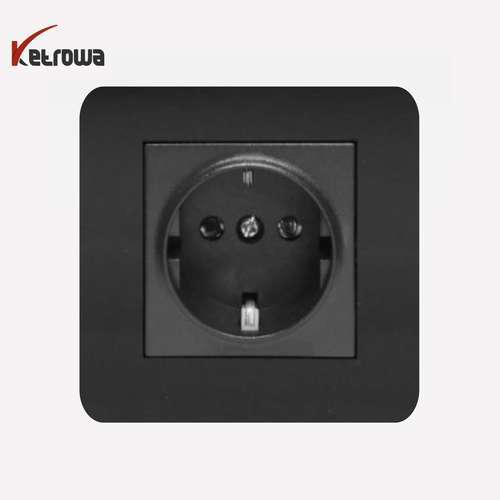 پریز برق ارت دار _ فریم آلومینیوم مدل KNO