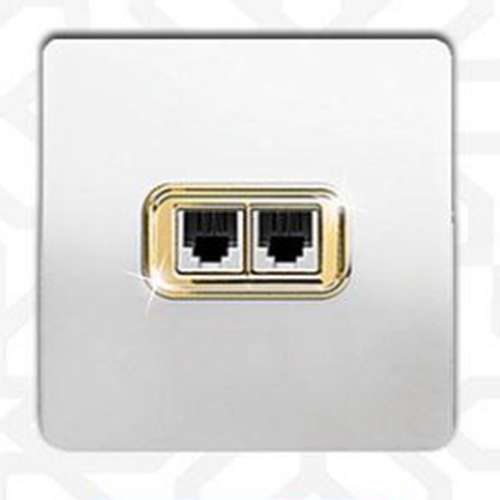 سوکت تلفن دوتایی کریستال - مدل KAE