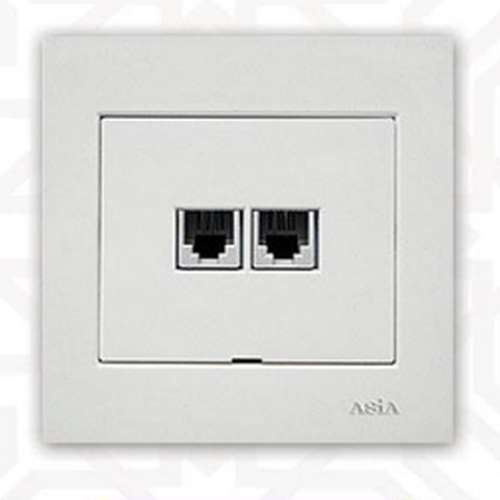 سوکت تلفن دوتایی الماس - مدل KAE