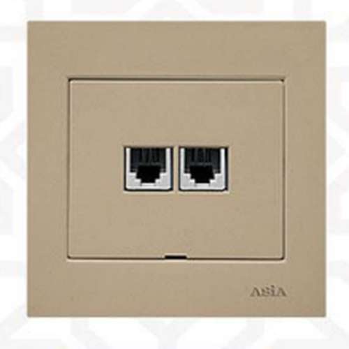 سوکت تلفن دوتایی الماس - مدل KAE