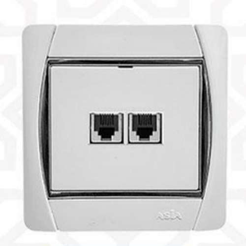 سوکت تلفن دوتایی سیلور - مدل KAE