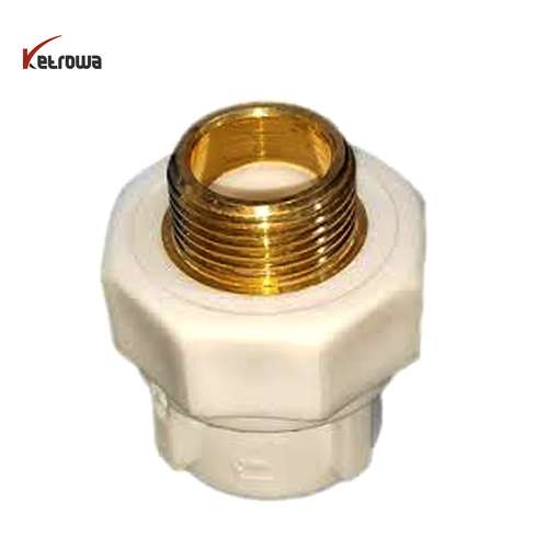 بوشن یکسر دنده برنجی _  اتصالات CPVC