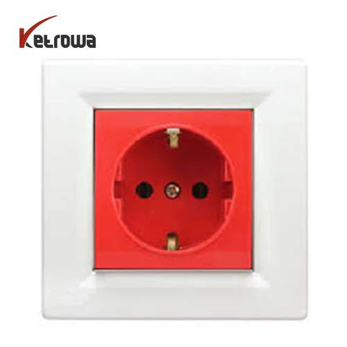 پریز UPS با قاب میانی قرمز مدل ویترا