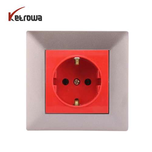 پریز UPS با قاب میانی قرمز مدل کریستال